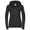 Women's authentic zipped hooded sweatshirt Black