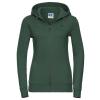 Women's authentic zipped hooded sweatshirt Bottle Green