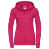 Women's authentic zipped hooded sweatshirt Fuchsia