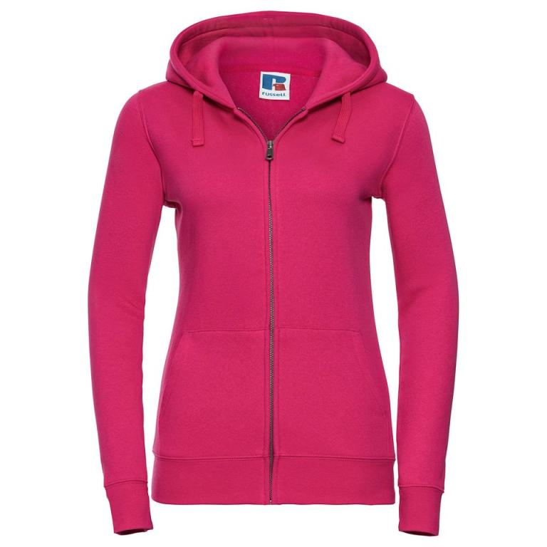 Women's authentic zipped hooded sweatshirt Fuchsia