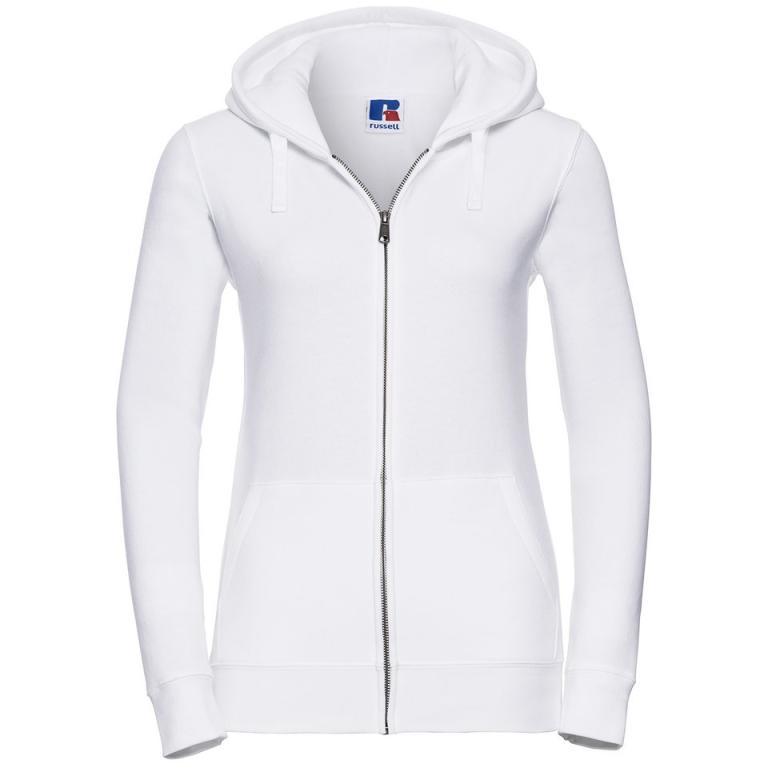 Women's authentic zipped hooded sweatshirt White