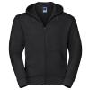 Authentic zipped hooded sweat Black