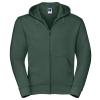 Authentic zipped hooded sweat Bottle Green