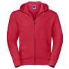 Authentic zipped hooded sweat Classic Red