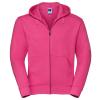 Authentic zipped hooded sweat Fuchsia