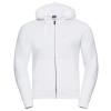 Authentic zipped hooded sweat White