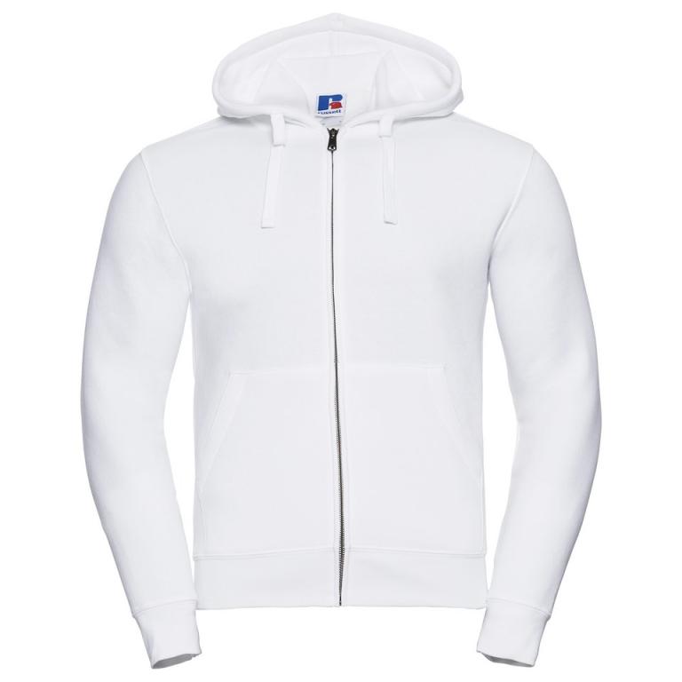 Authentic zipped hooded sweat White