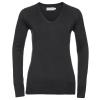 Women's v-neck knitted sweater Black