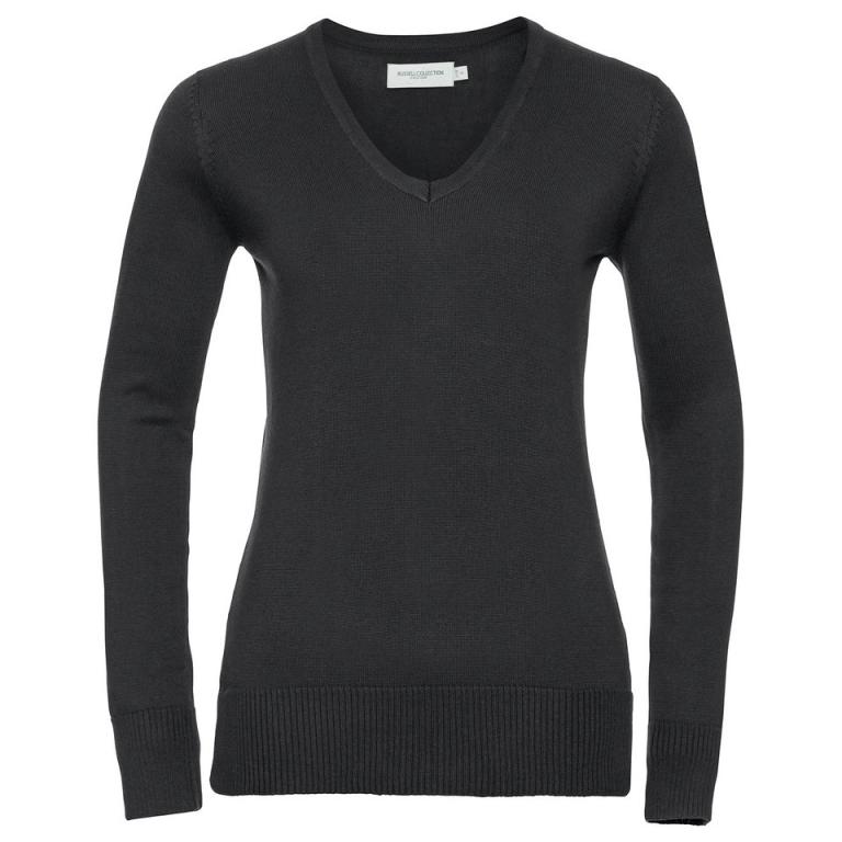 Women's v-neck knitted sweater Black