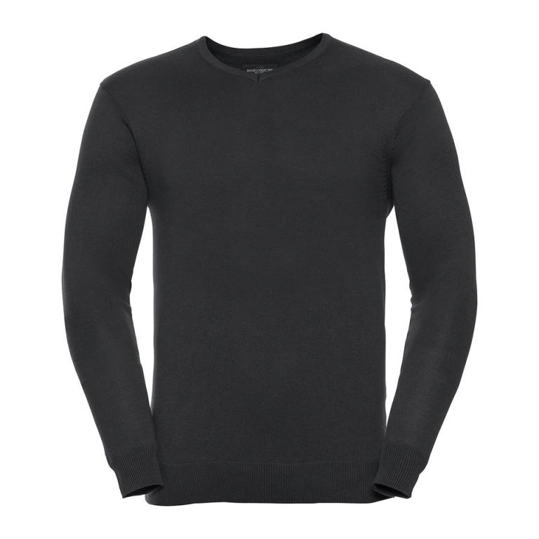 V-neck knitted sweater Black