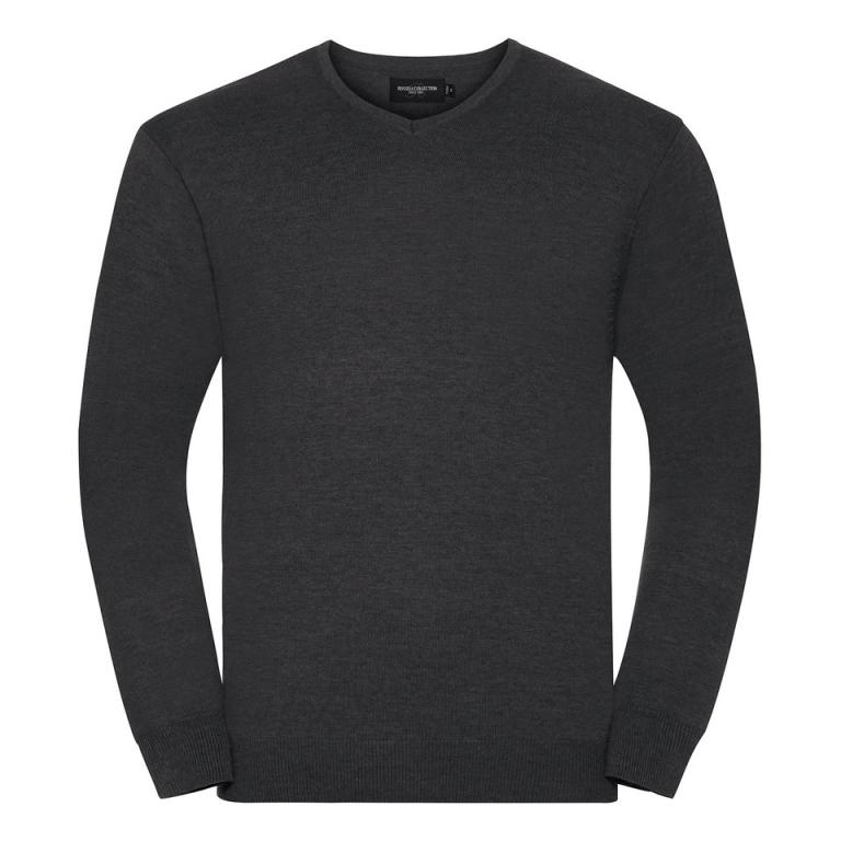 V-neck knitted sweater Charcoal Marl