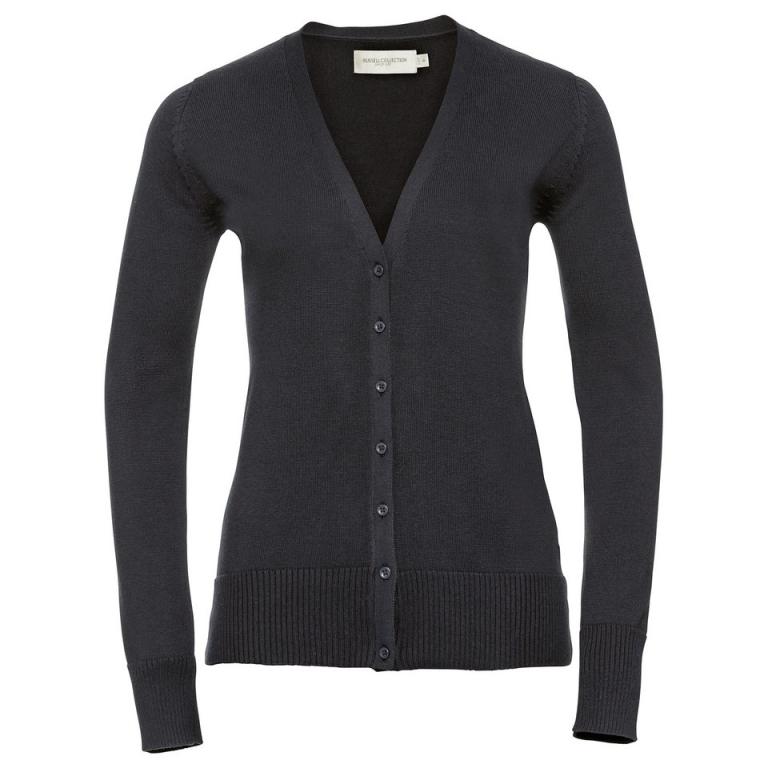 Women's v-neck knitted cardigan Charcoal Marl