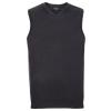 V-neck sleeveless knitted sweater Charcoal Marl