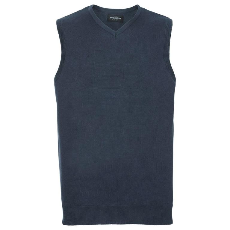 V-neck sleeveless knitted sweater French Navy