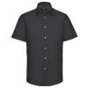 Short sleeve easycare tailored Oxford shirt Black