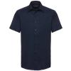 Short sleeve easycare tailored Oxford shirt Bright Navy