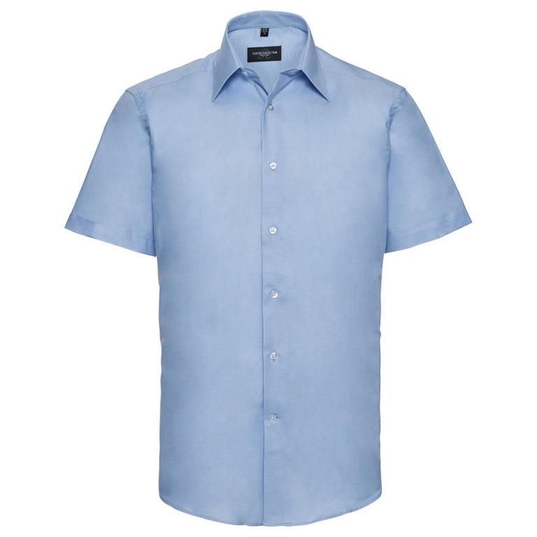 Short sleeve easycare tailored Oxford shirt Oxford Blue