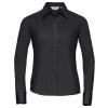 Women's long sleeve polycotton easycare fitted poplin shirt Black