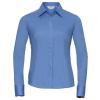 Women's long sleeve polycotton easycare fitted poplin shirt Corporate Blue