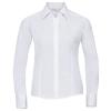 Women's long sleeve polycotton easycare fitted poplin shirt White