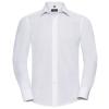 Long sleeve polycotton easycare fitted poplin shirt White