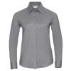 Women's long sleeve easycare Oxford shirt Silver