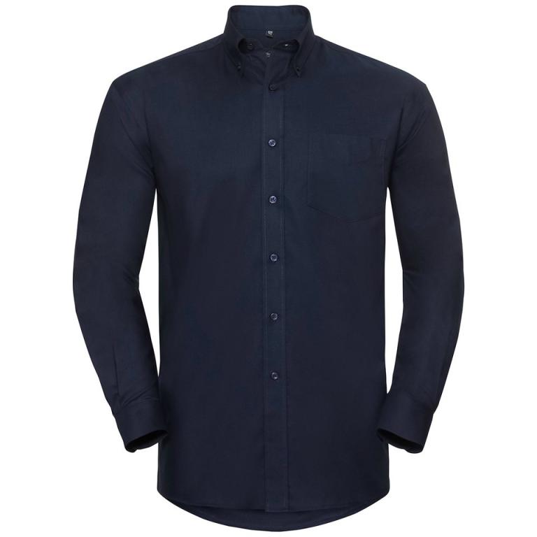 Long sleeve easycare Oxford shirt Bright Navy