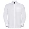 Long sleeve easycare Oxford shirt White