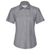 Women's short sleeve Oxford shirt Silver