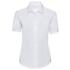 Women's short sleeve Oxford shirt White