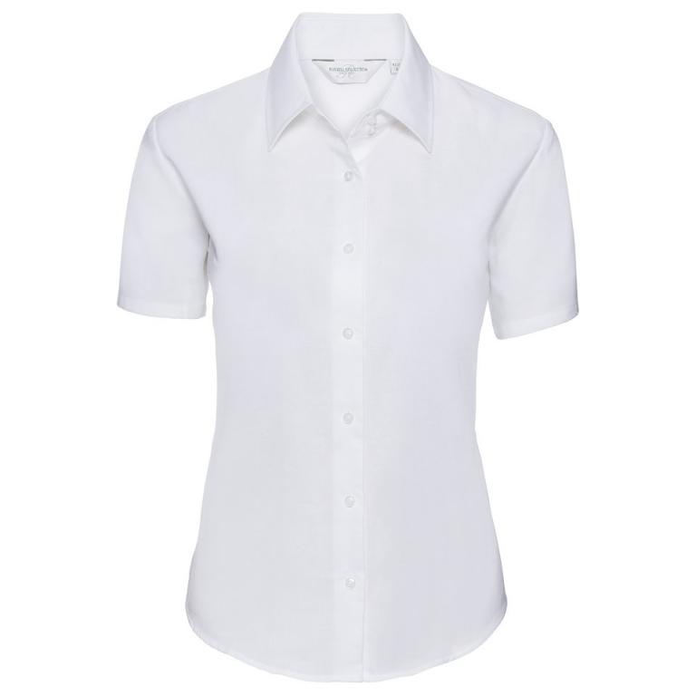 Women's short sleeve Oxford shirt White