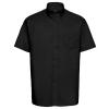 Short sleeve easycare Oxford shirt Black