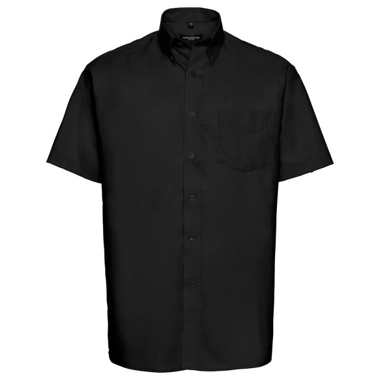 Short sleeve easycare Oxford shirt Black