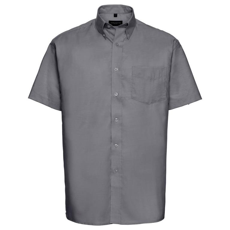 Short sleeve easycare Oxford shirt Silver