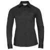 Women's long sleeve polycotton easycare poplin shirt Black