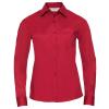 Women's long sleeve polycotton easycare poplin shirt Classic Red