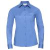 Women's long sleeve polycotton easycare poplin shirt Corporate Blue