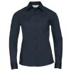 Women's long sleeve polycotton easycare poplin shirt French Navy