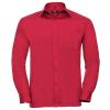 Long sleeve polycotton easycare poplin shirt Classic Red