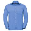 Long sleeve polycotton easycare poplin shirt Corporate Blue