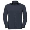 Long sleeve polycotton easycare poplin shirt French Navy