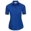 Women's short sleeve polycotton easycare poplin shirt Bright Royal