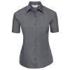 Women's short sleeve polycotton easycare poplin shirt Convoy Grey