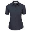 Women's short sleeve polycotton easycare poplin shirt French Navy