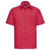 Short sleeve polycotton easycare poplin shirt Classic Red