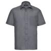 Short sleeve polycotton easycare poplin shirt Convoy Grey