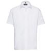 Short sleeve polycotton easycare poplin shirt White