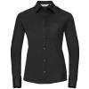 Women's long sleeve 100% cotton poplin shirt Black