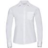 Women's long sleeve 100% cotton poplin shirt White