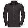 Long sleeve pure cotton easycare poplin shirt Black